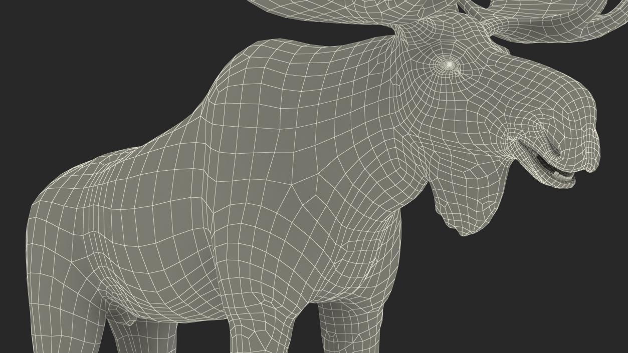 3D Moose Fur Rigged