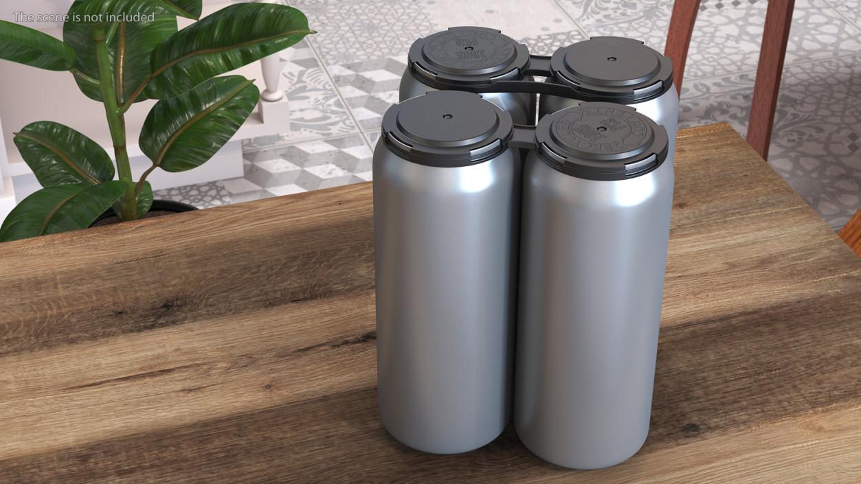 3D Beer 4 Can Holder Plastic Clips