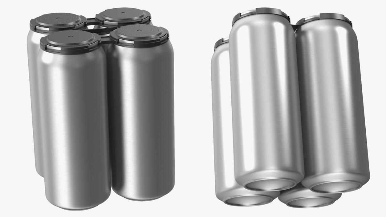 3D Beer 4 Can Holder Plastic Clips