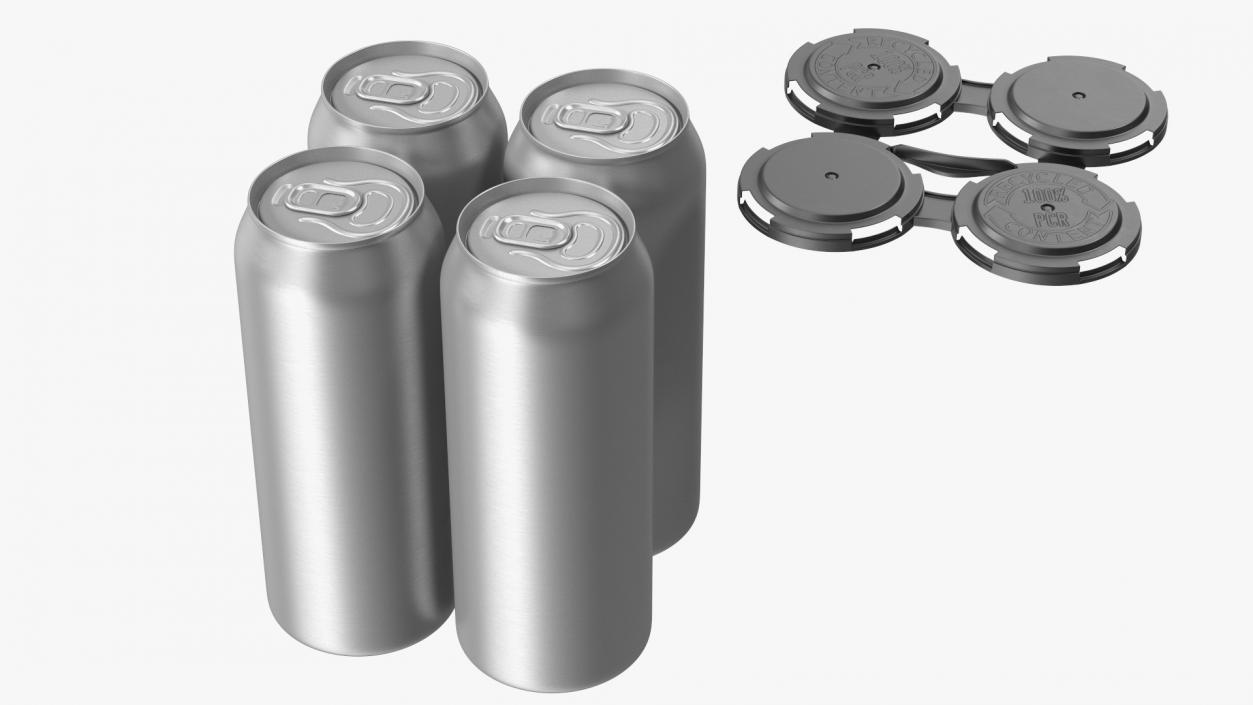 3D Beer 4 Can Holder Plastic Clips