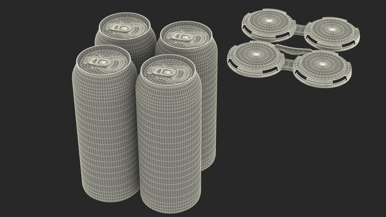 3D Beer 4 Can Holder Plastic Clips