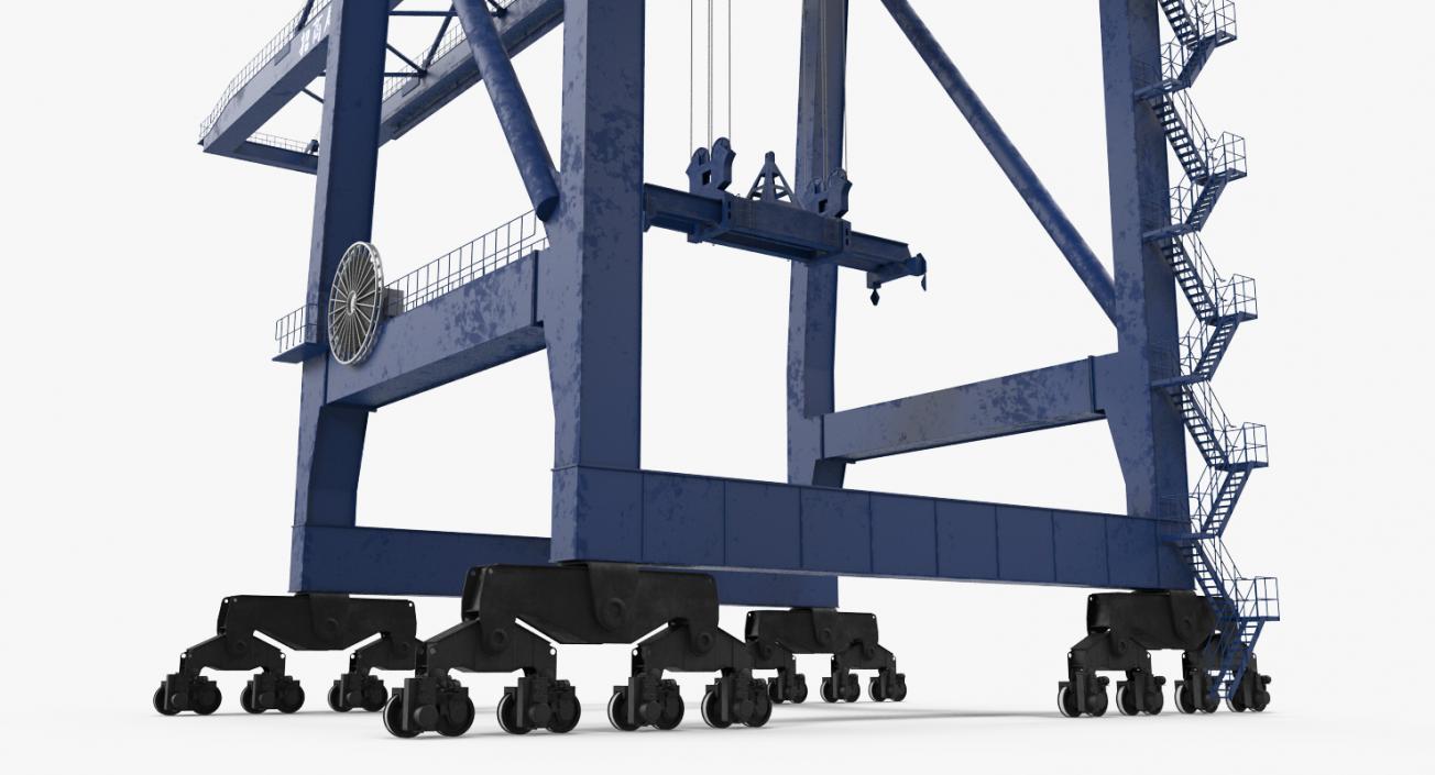 3D model Container Crane Blue