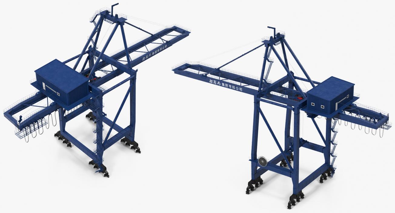 3D model Container Crane Blue