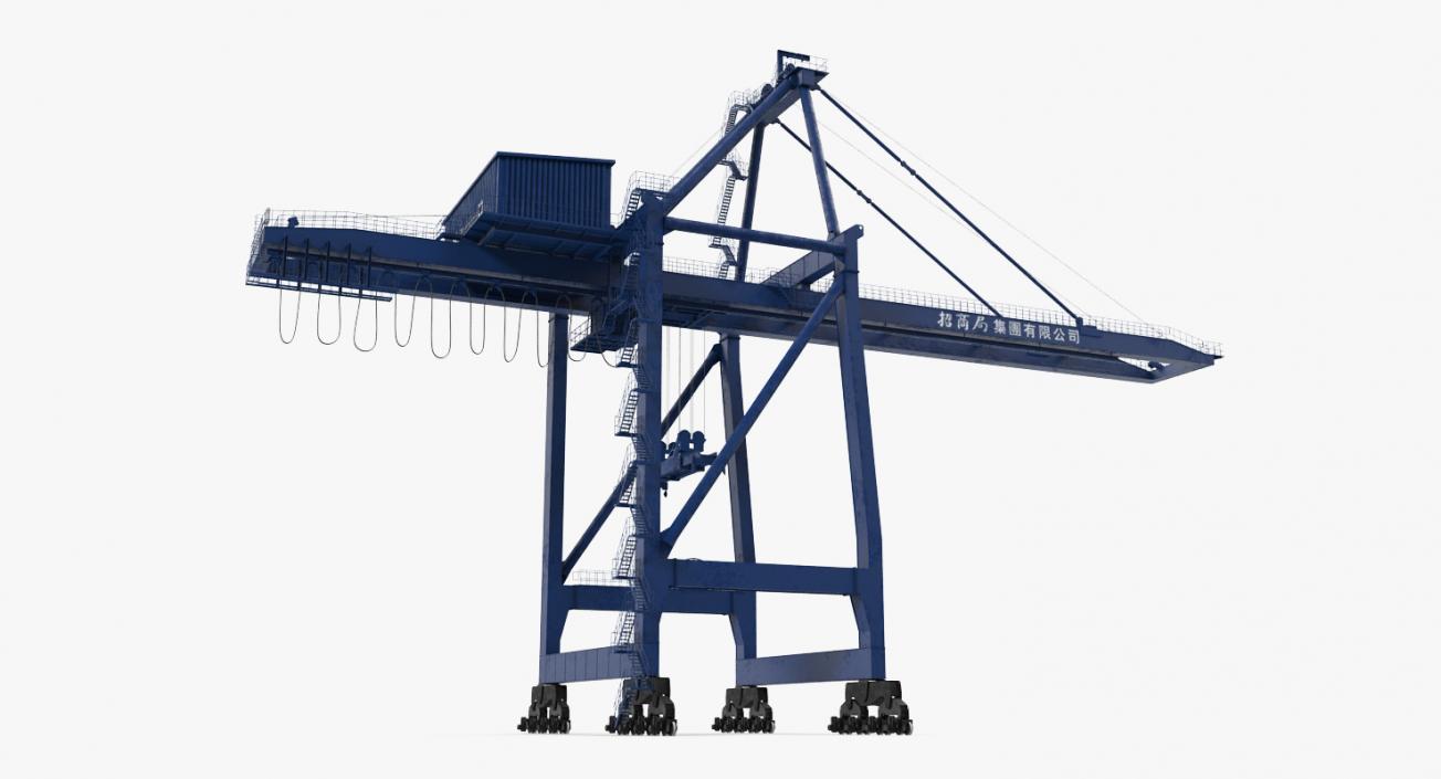 3D model Container Crane Blue