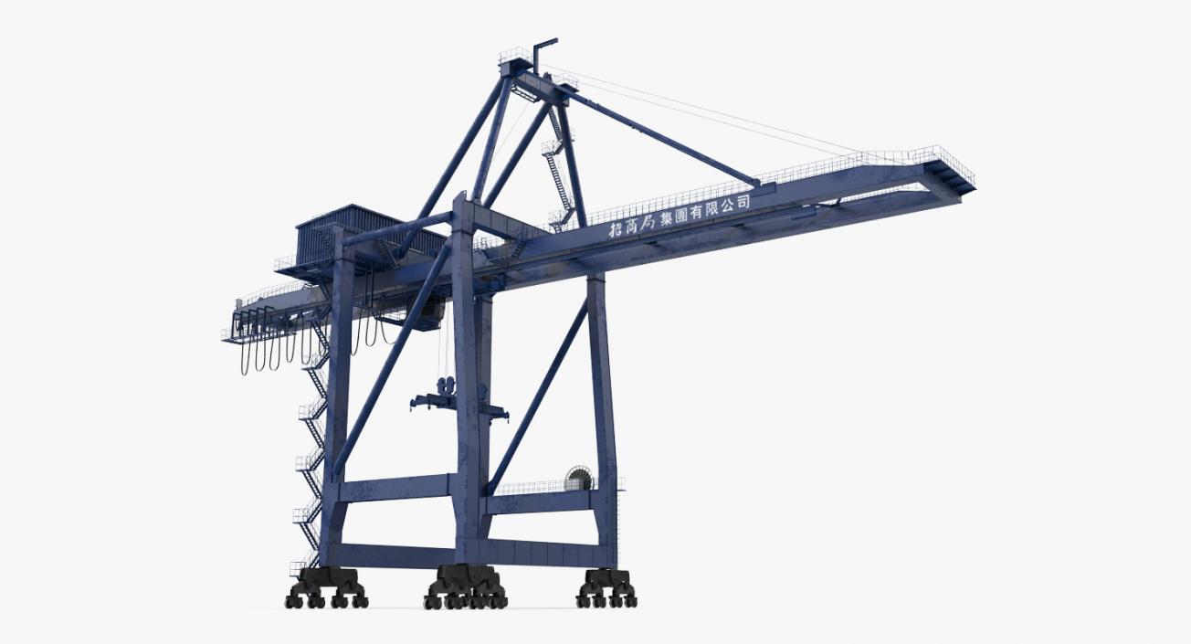 3D model Container Crane Blue