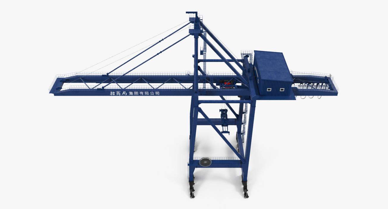 3D model Container Crane Blue