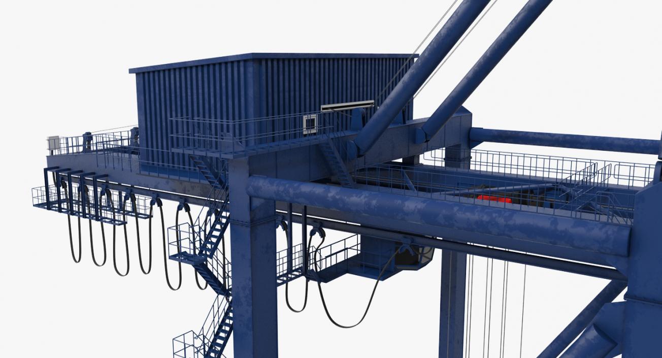 3D model Container Crane Blue