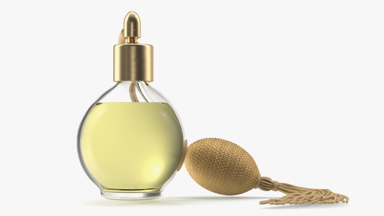 3D Golden Perfume Bottle Pump with Hose