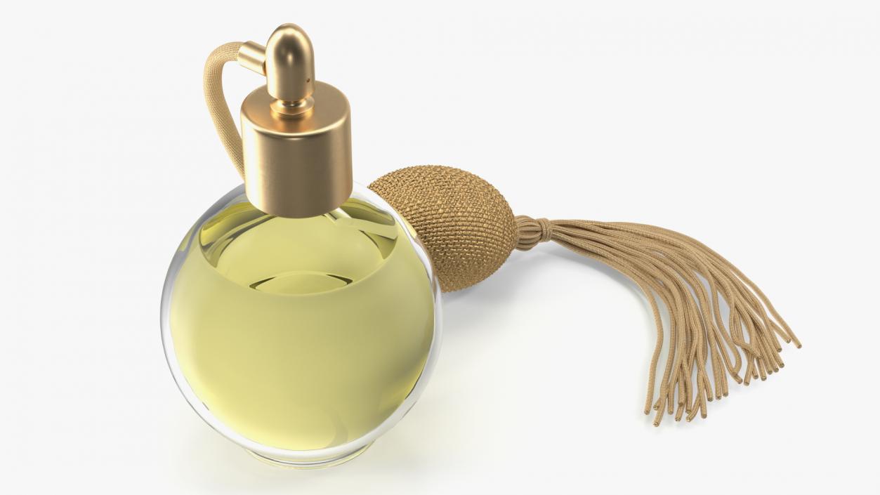 3D Golden Perfume Bottle Pump with Hose