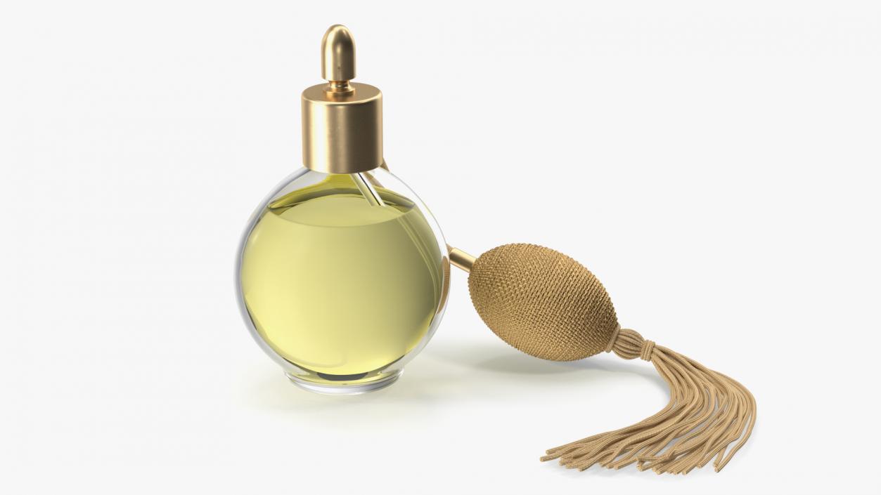 3D Golden Perfume Bottle Pump with Hose