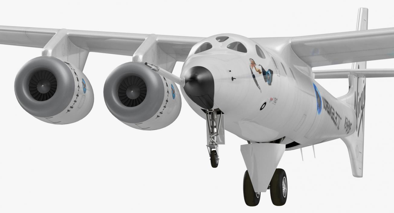 Virgin Galactic LauncherOne Rigged 3D model