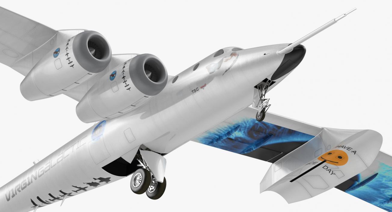 Virgin Galactic LauncherOne Rigged 3D model