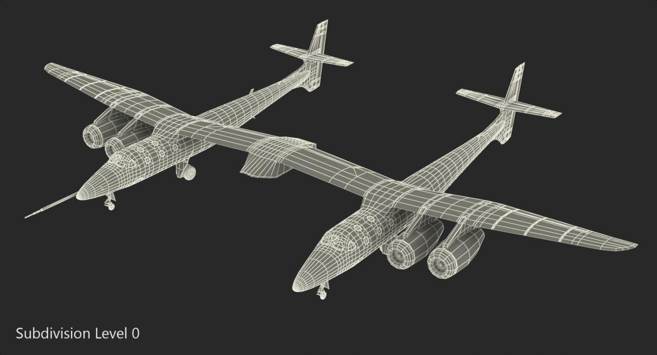 Virgin Galactic LauncherOne Rigged 3D model