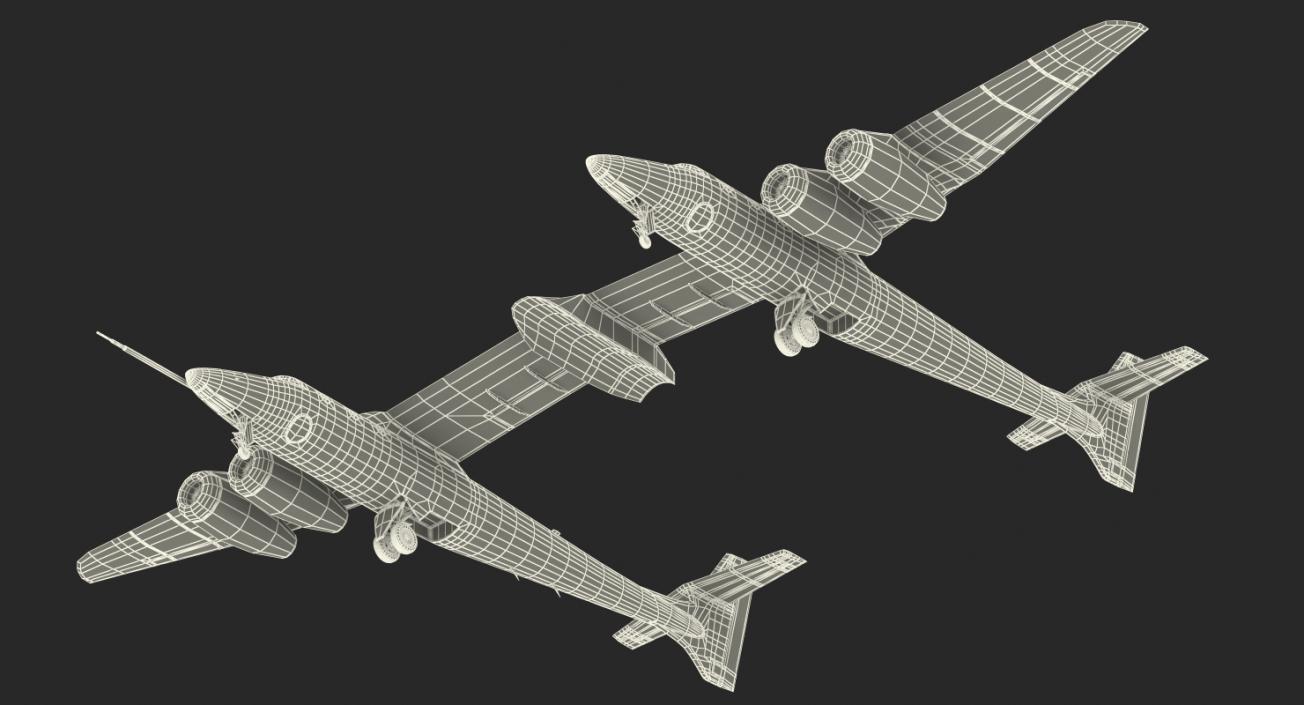 Virgin Galactic LauncherOne Rigged 3D model