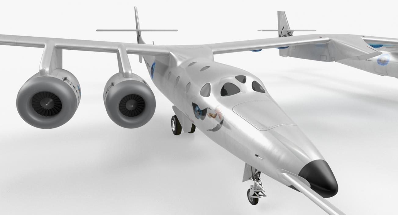 Virgin Galactic LauncherOne Rigged 3D model