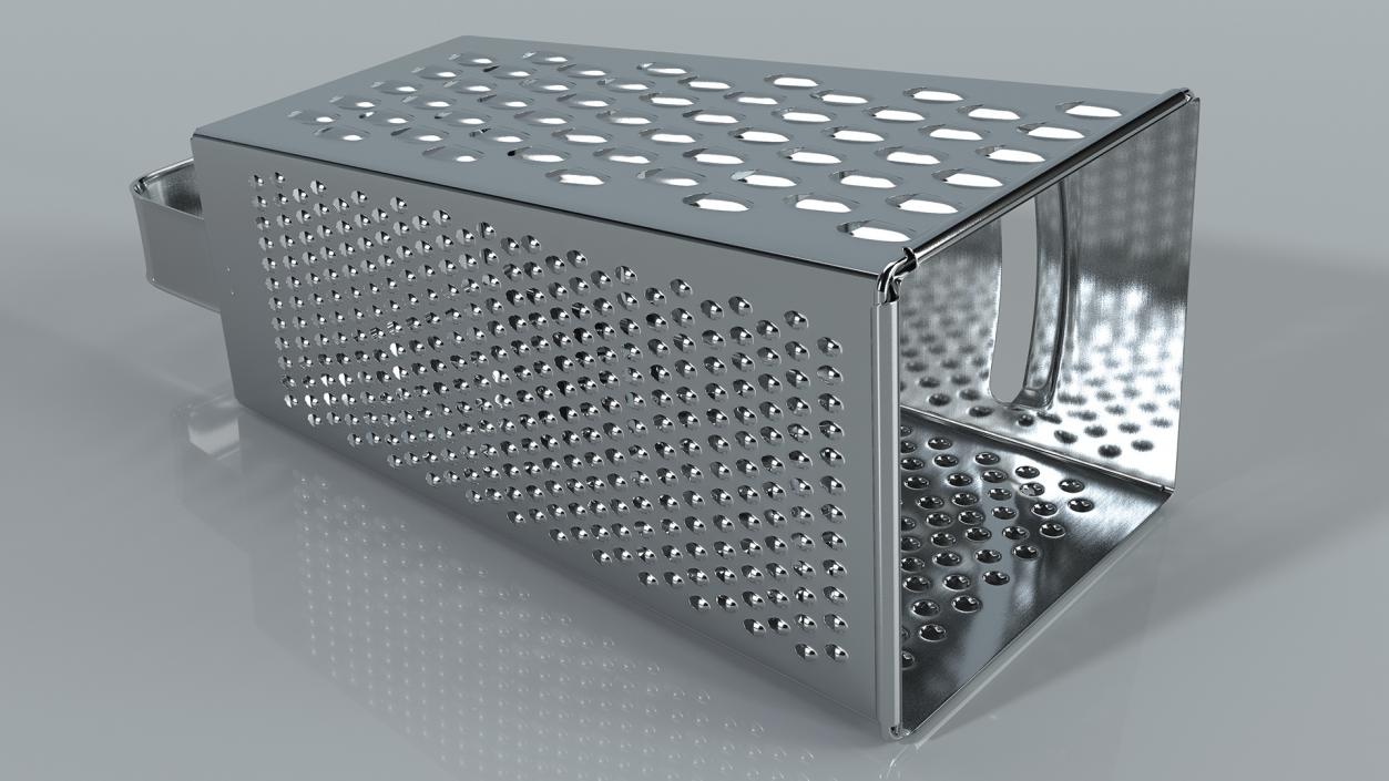 Stainless Steel Silver Kitchen Grater 3D