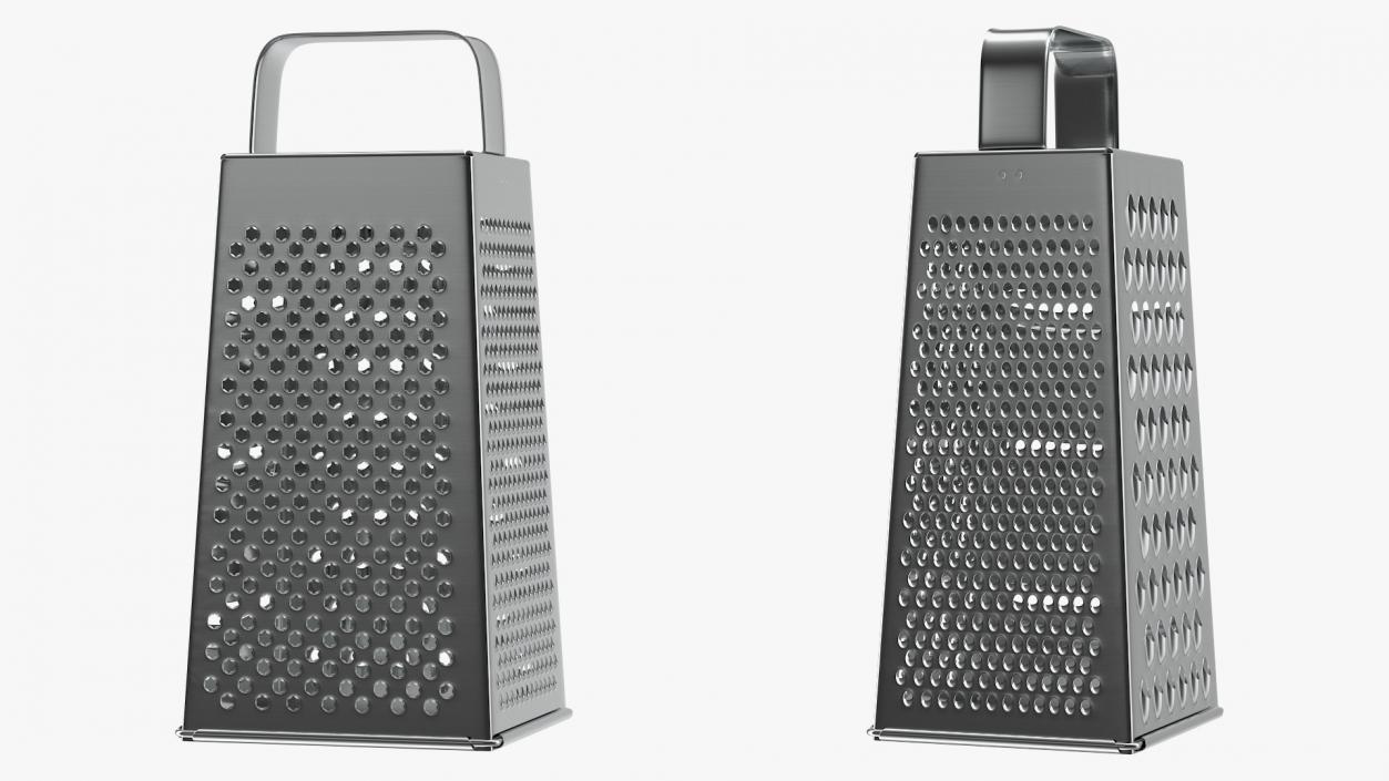 Stainless Steel Silver Kitchen Grater 3D