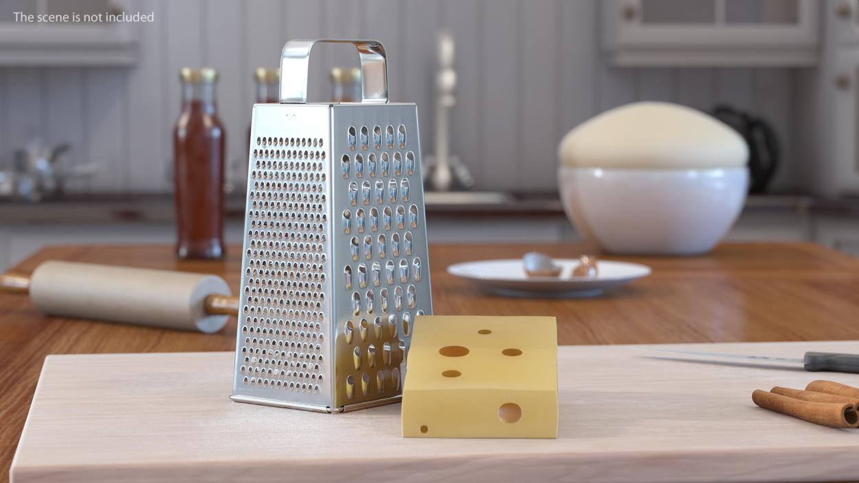 Stainless Steel Silver Kitchen Grater 3D