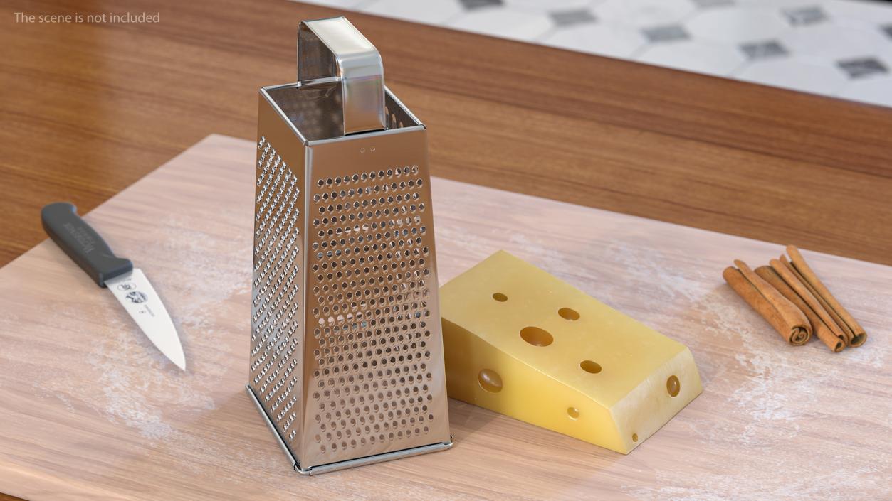 Stainless Steel Silver Kitchen Grater 3D