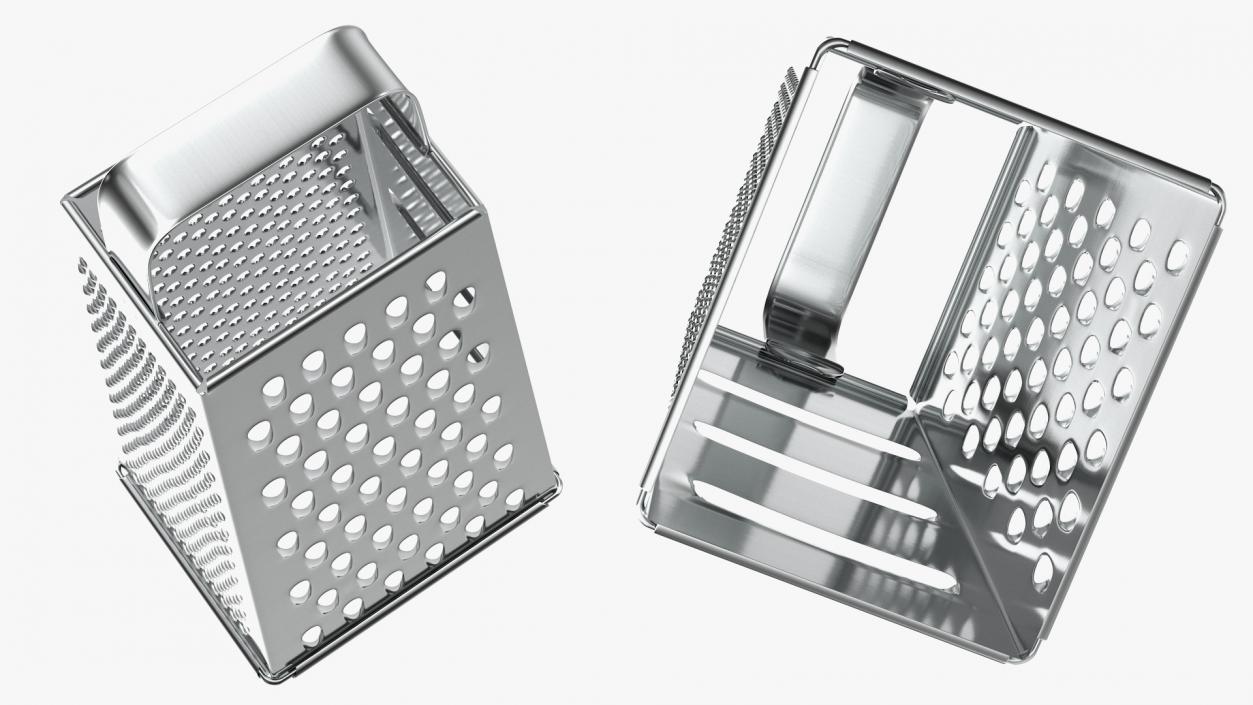 Stainless Steel Silver Kitchen Grater 3D