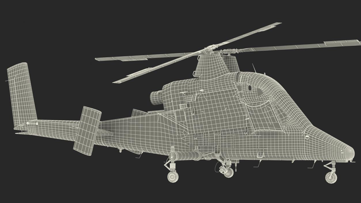 3D Synchropter Helicopter Exterior Only