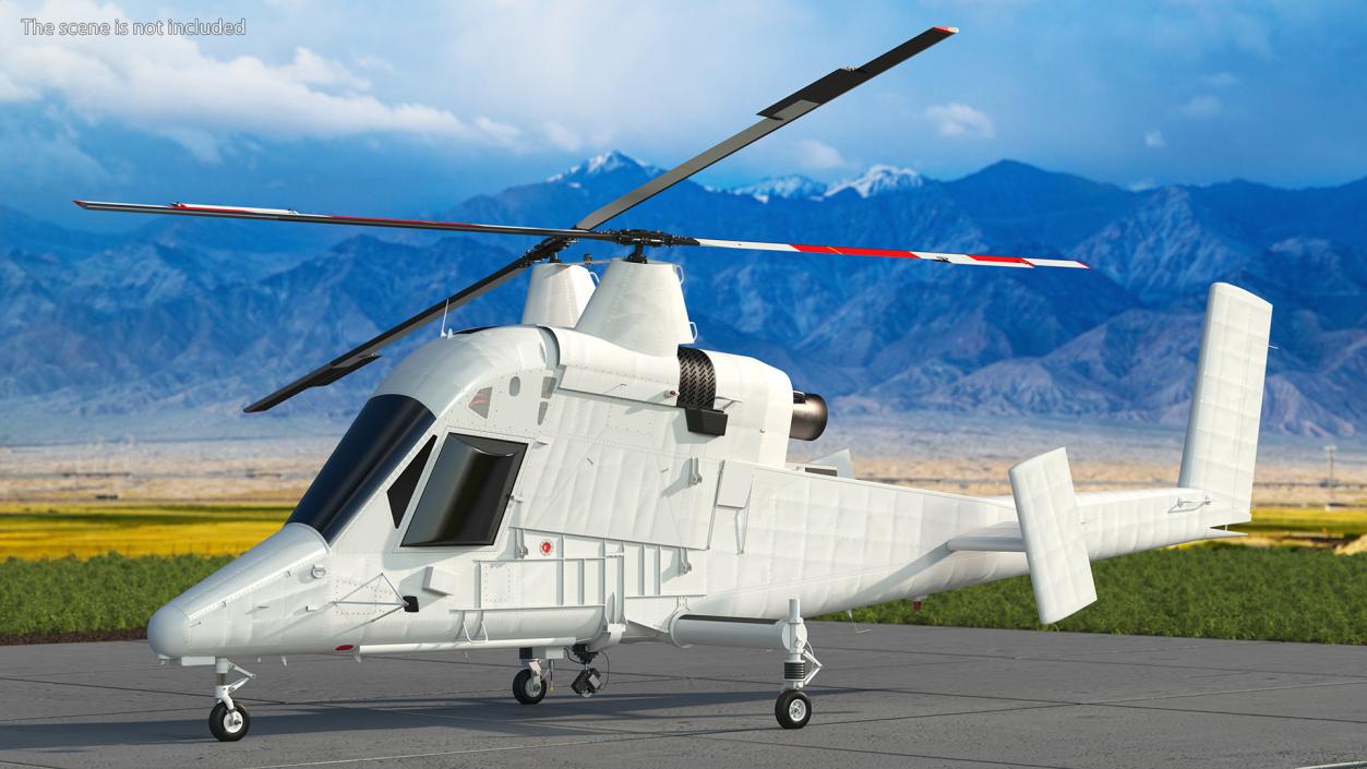 3D Synchropter Helicopter Exterior Only