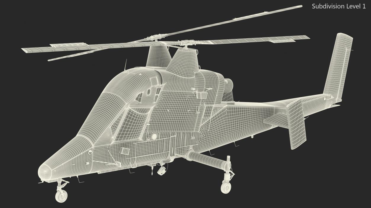 3D Synchropter Helicopter Exterior Only