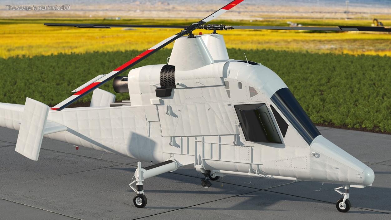 3D Synchropter Helicopter Exterior Only