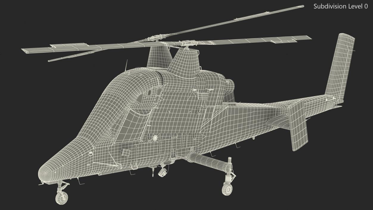 3D Synchropter Helicopter Exterior Only