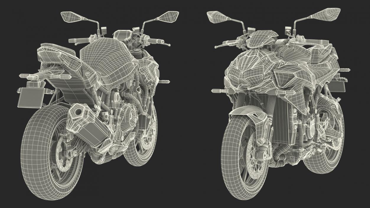 Motorcycle Racer with Sport Motorbike 3D