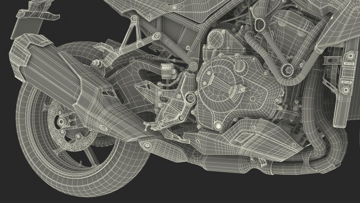 Motorcycle Racer with Sport Motorbike 3D