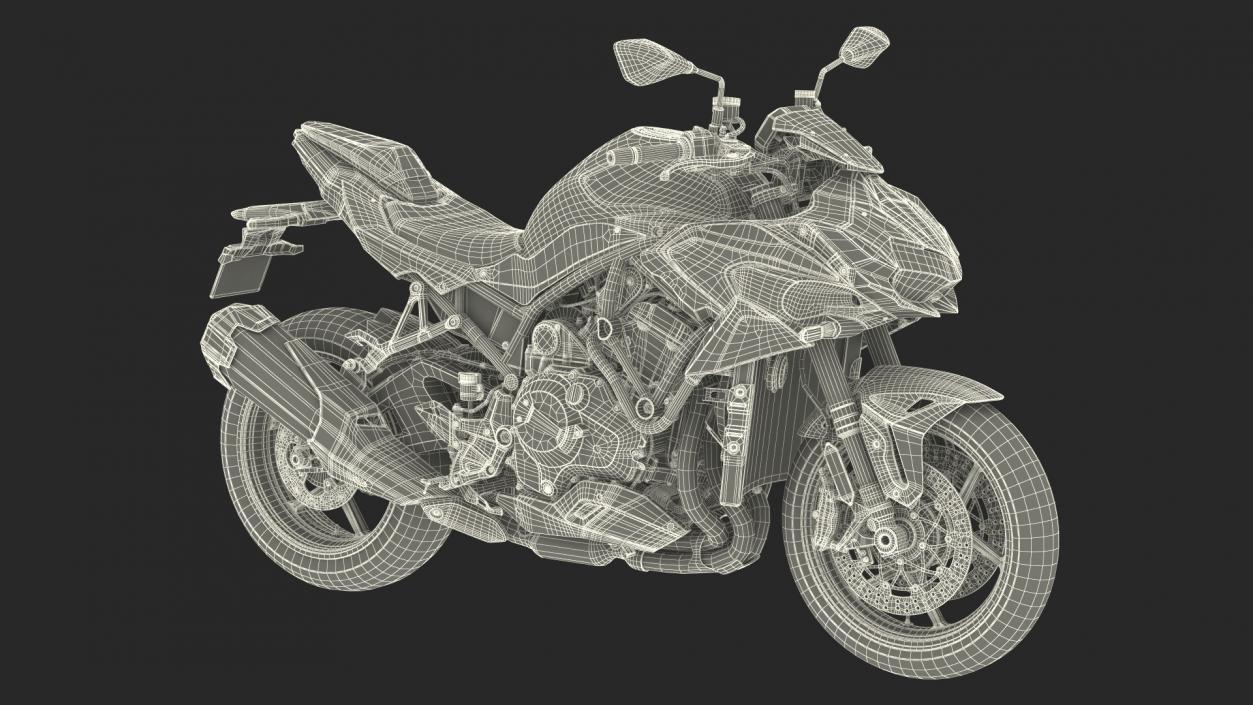 Motorcycle Racer with Sport Motorbike 3D