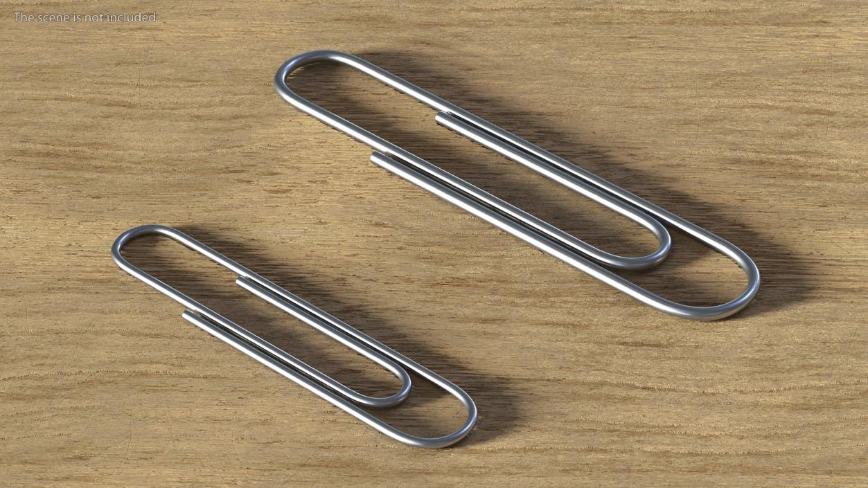 Paper Clip Oval Shape Metal 3D