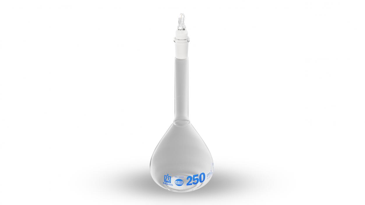 Lab Volumetric Flask 250ml Empty 3D