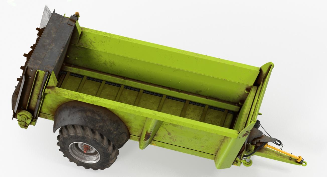 Used Manure Spreader Rigged 3D