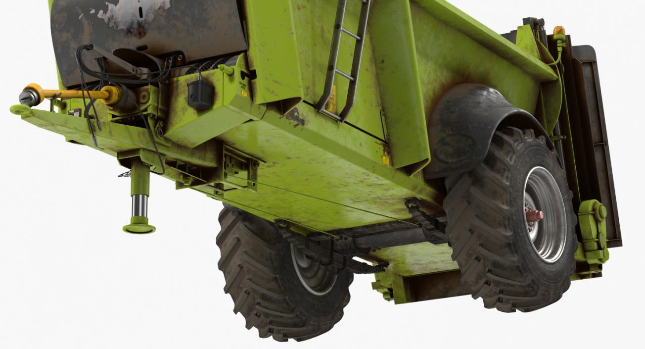 Used Manure Spreader Rigged 3D