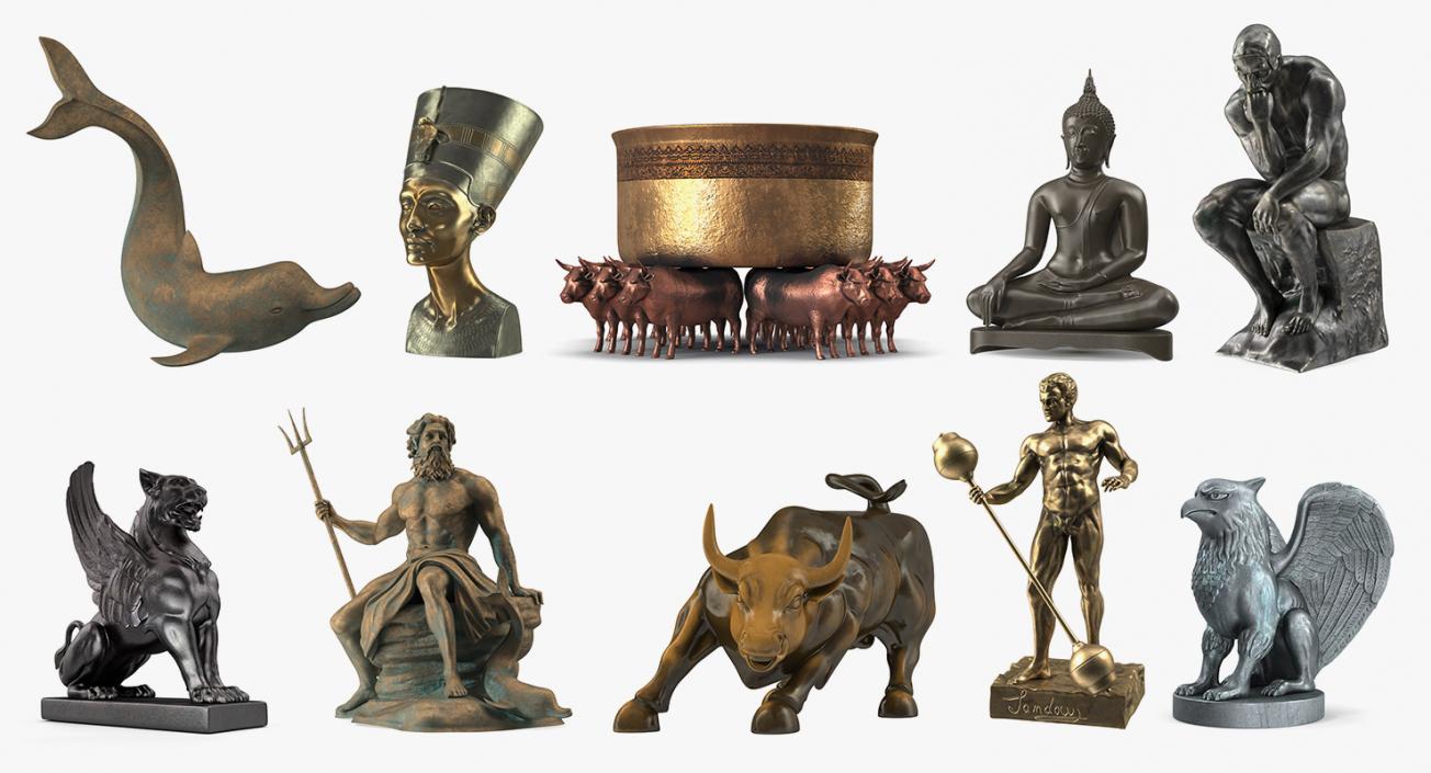 3D model Bronze Sculptures Collection 8