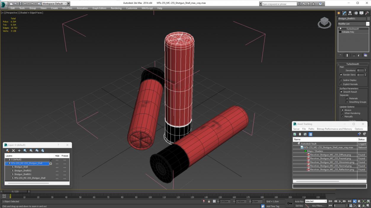 3D MTs-255 MC-255 Shotgun Shell model