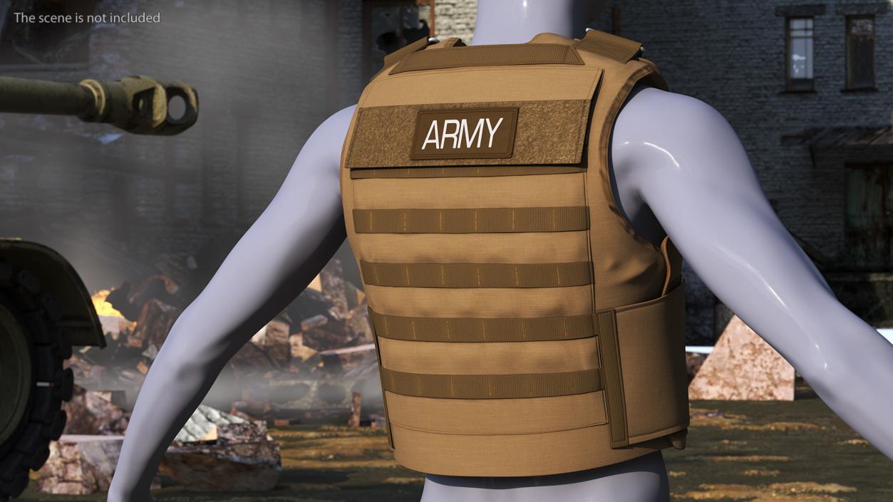 3D model Desert Army Body Armor Carrier