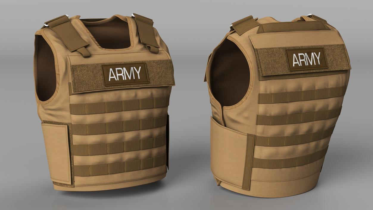 3D model Desert Army Body Armor Carrier