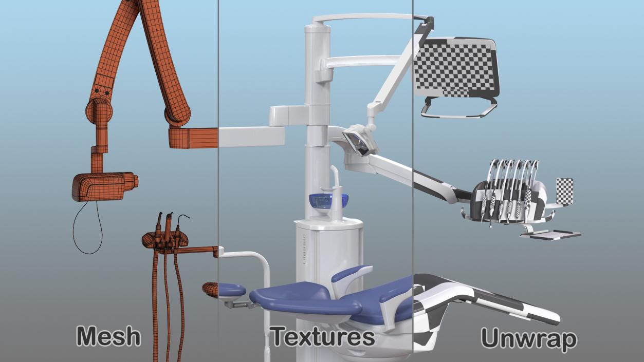 3D model Modern Dental Unit Rigged