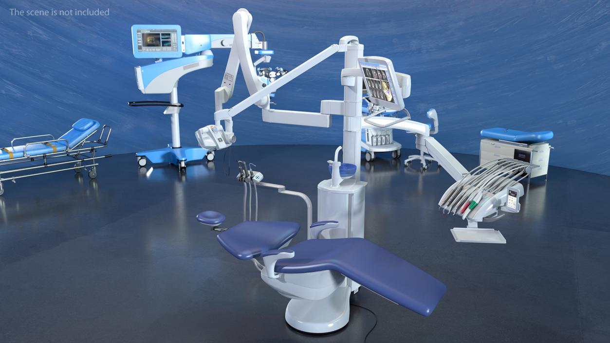 3D model Modern Dental Unit Rigged