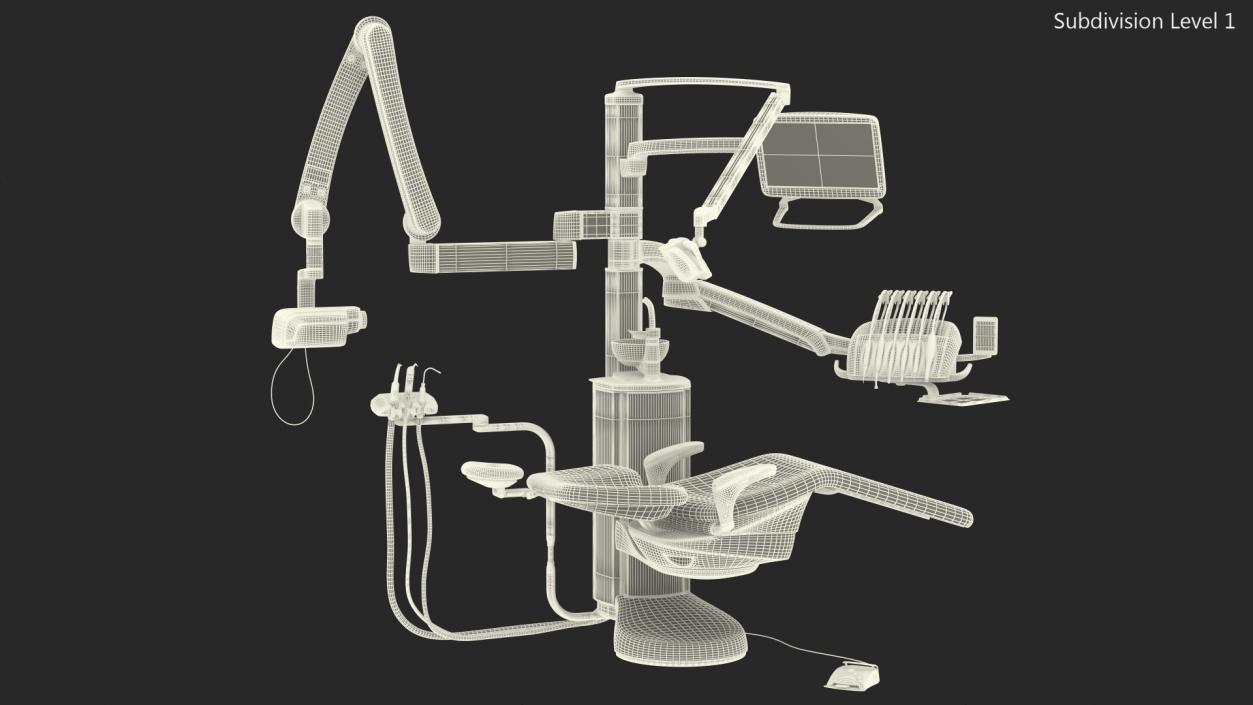 3D model Modern Dental Unit Rigged