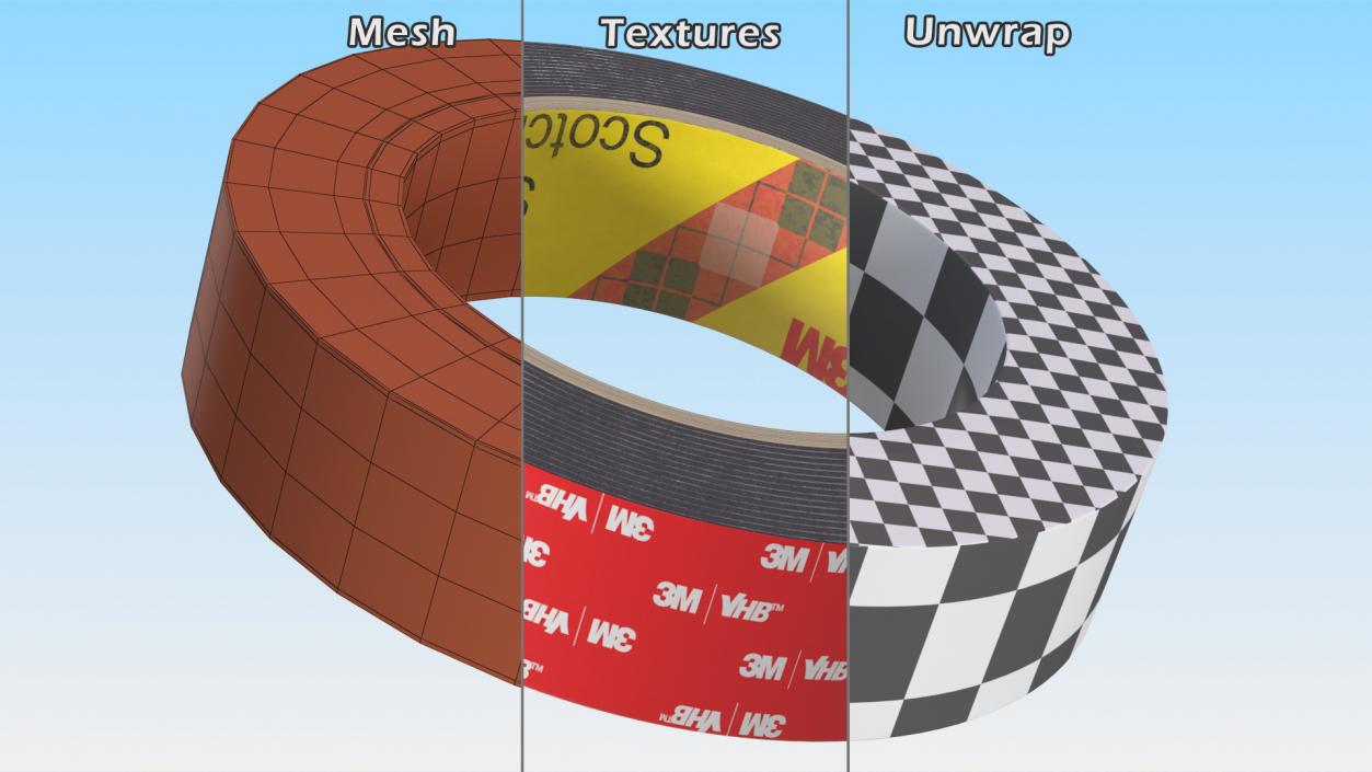 VHB 3M 5952 Double Sided Tape 3D model