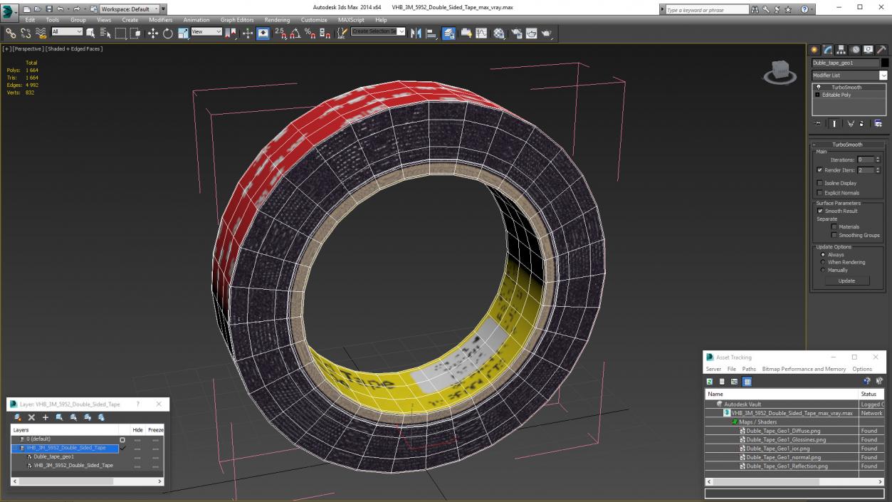 VHB 3M 5952 Double Sided Tape 3D model