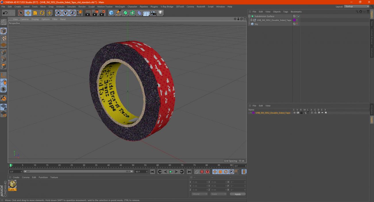 VHB 3M 5952 Double Sided Tape 3D model