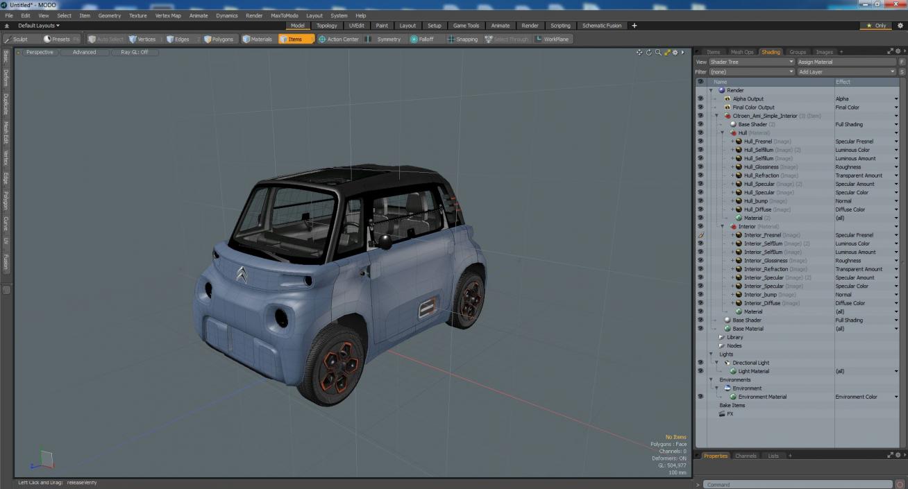 Citroen Ami Simple Interior 3D