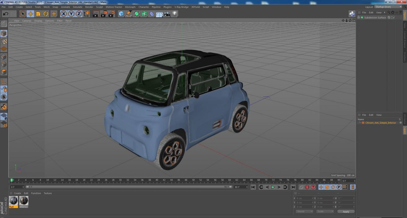 Citroen Ami Simple Interior 3D