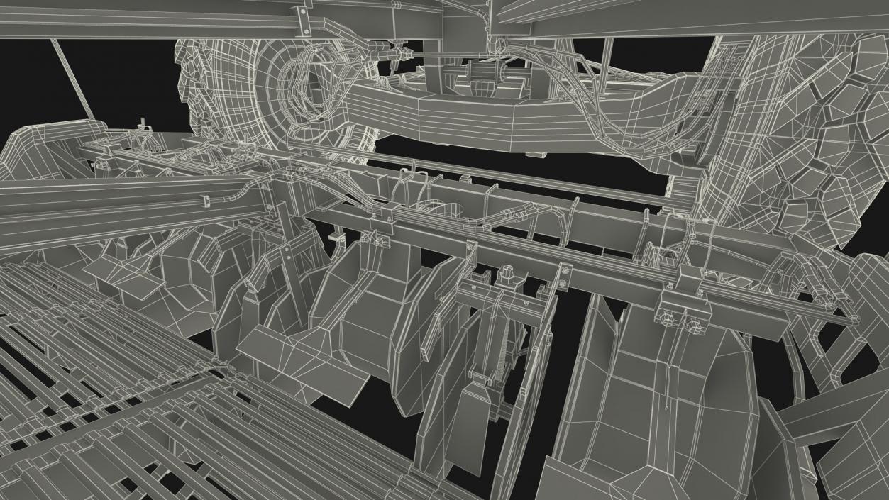 Dewulf Enduro 4-Row Harvester 3D model