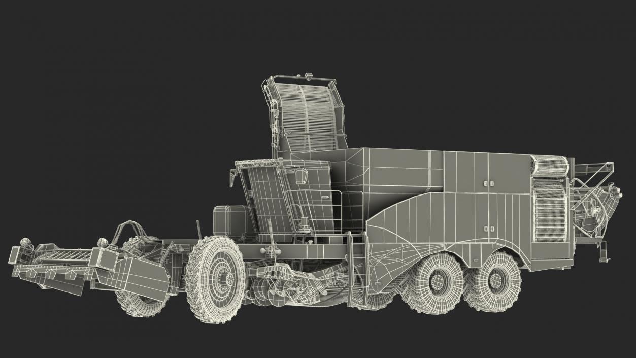 Dewulf Enduro 4-Row Harvester 3D model